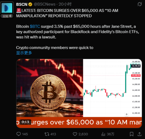 每天10点准时砸盘，比特币腰斩的幕后黑手竟然是Jane Street？