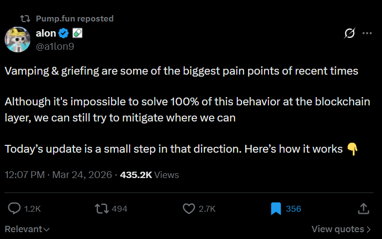 Pump.fun费用调整