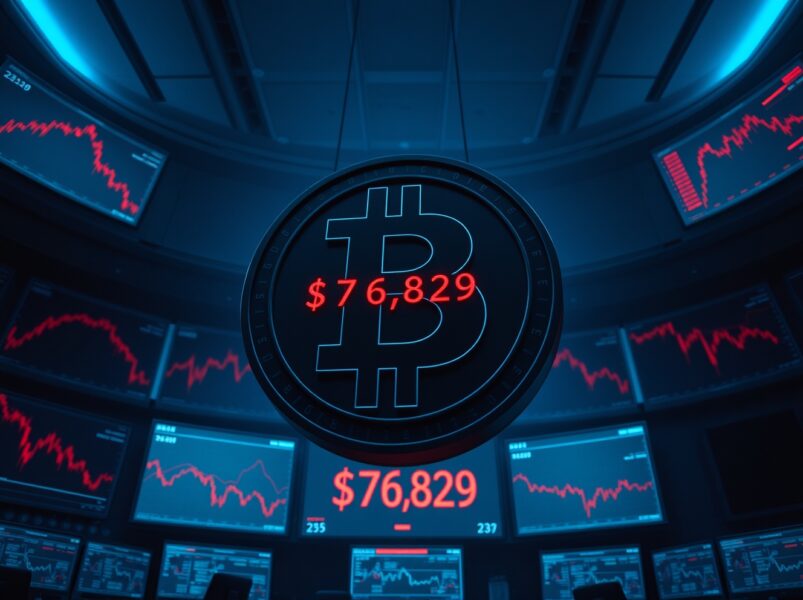 比特币跌破7.68万刀或引爆超8亿美金平仓潮