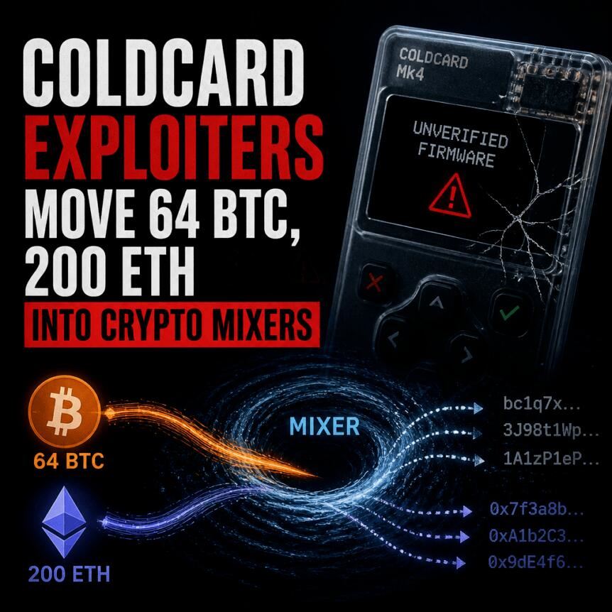 Coldcard漏洞致数千万美元被盗，混币链上踪迹成追赃难点