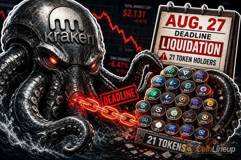 Kraken清退21种代币，8月27日成关键节点