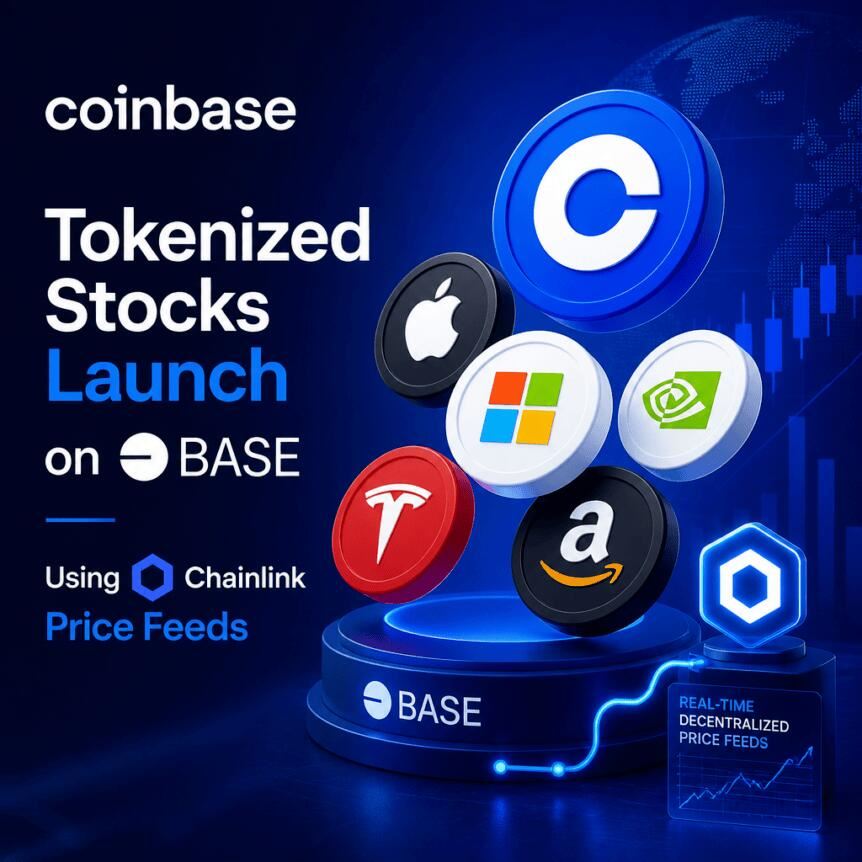 Coinbase推代币化股票入局DeFi，Chainlink赋能实时定价