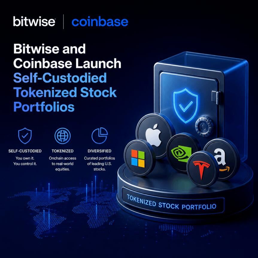 Bitwise推自动化代币化股票组合，非美投资者可享智能配置