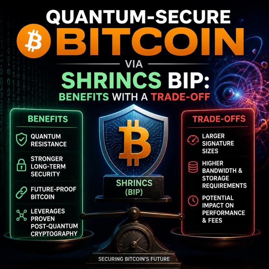 比特币后量子升级迈出关键一步：SHRINCS BIP正式发布