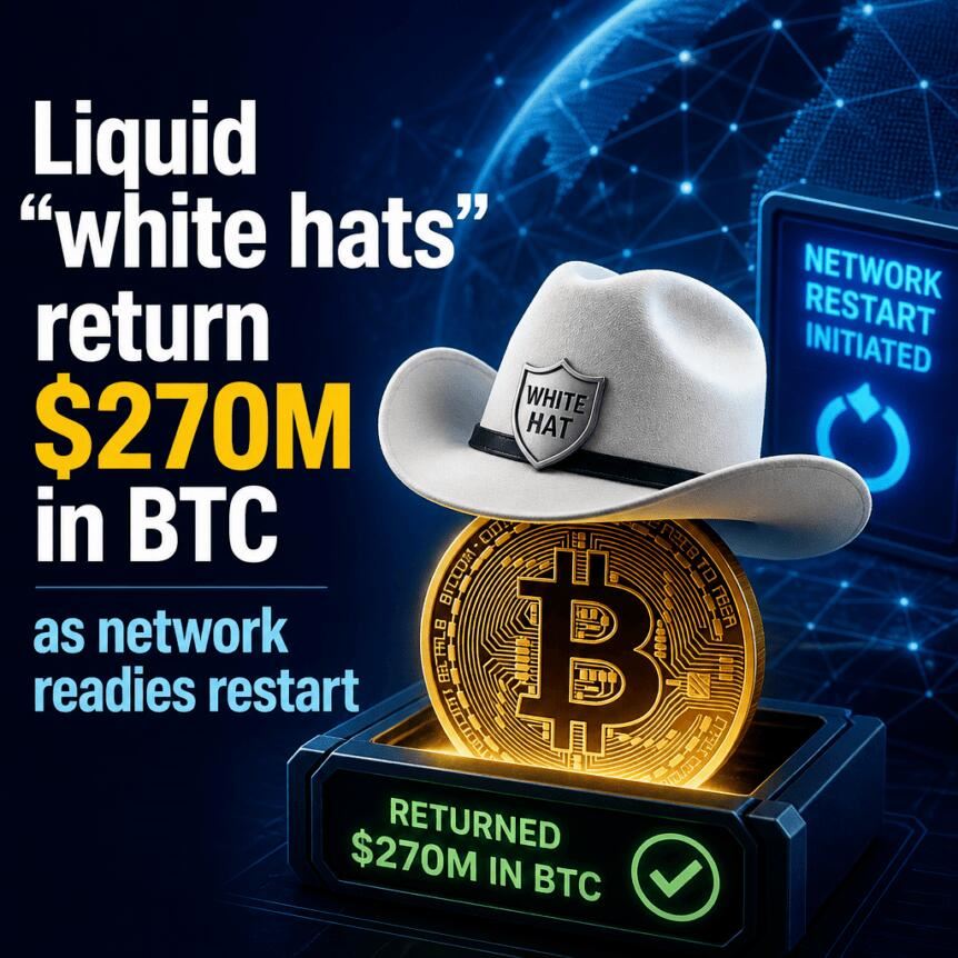 Liquid网络2.7亿美元比特币被归还，重启在即但疑云未散