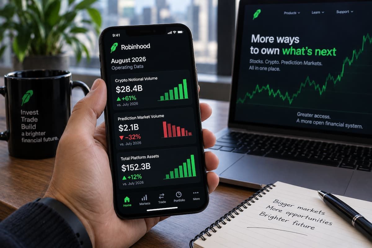 Robinhood加密交易量飙升61%：散户转向波动资产