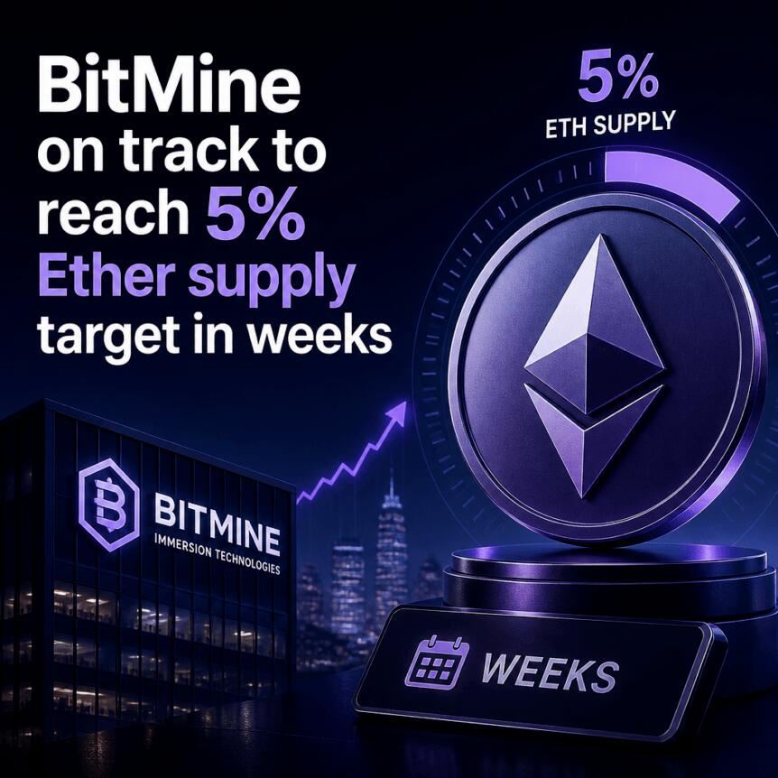BitMine逼近以太坊5%持仓，市场关注后续策略动向