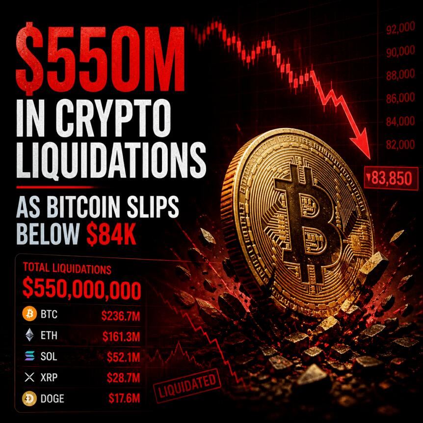 比特币跌破8.4万美金引清算潮，技术支撑成关键博弈点