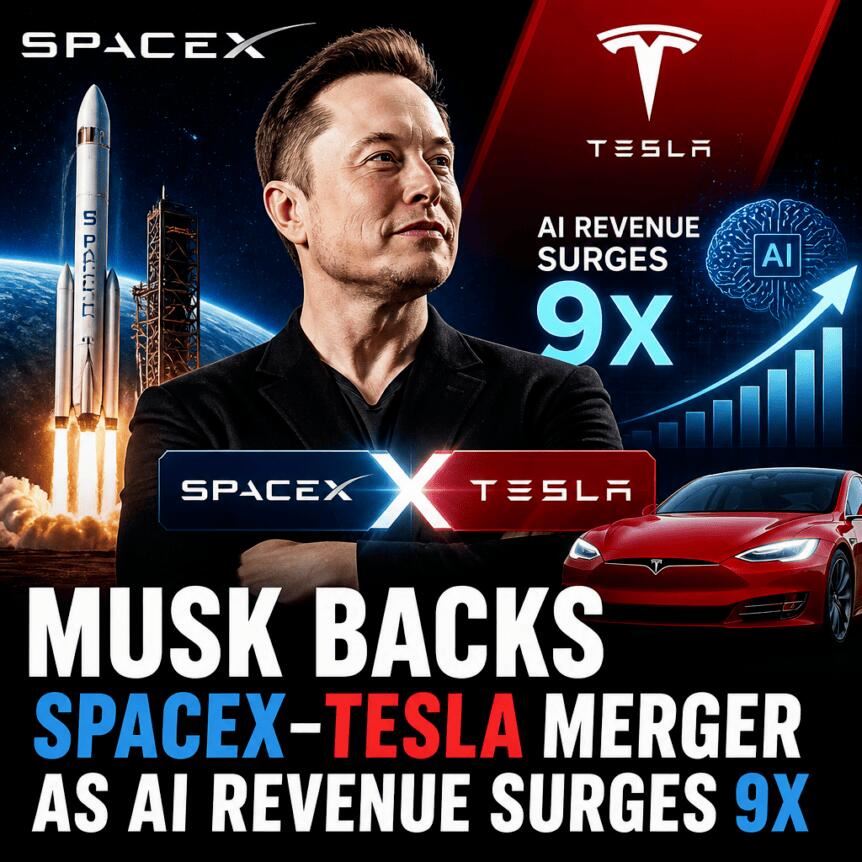马斯克抛出合并构想：特斯拉与SpaceX或合体成科技巨擘
