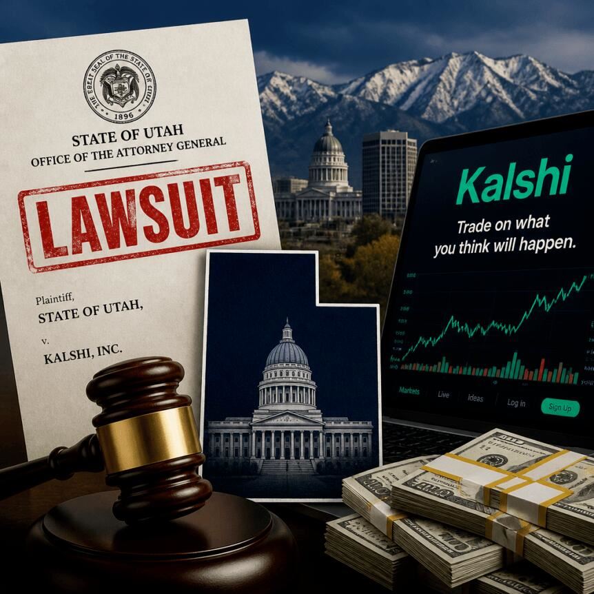 犹他州重拳出击：起诉Kalshi非法赌博，追讨数千万利润
