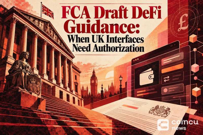 FCA发布DeFi监管草案：接口运营者将被纳入授权范围