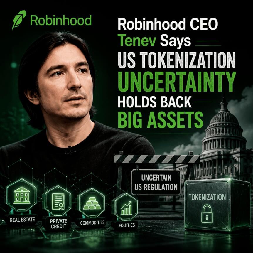 Robinhood CEO直言：代币化股权监管仍缺长期定心丸