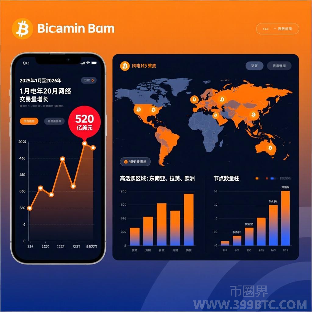 比特币闪电网络单月交易量突破520亿美元 全球支付生态进入规模化应用新阶段